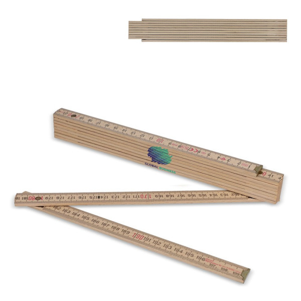 Duimstok hout 2m premium natuurlijk