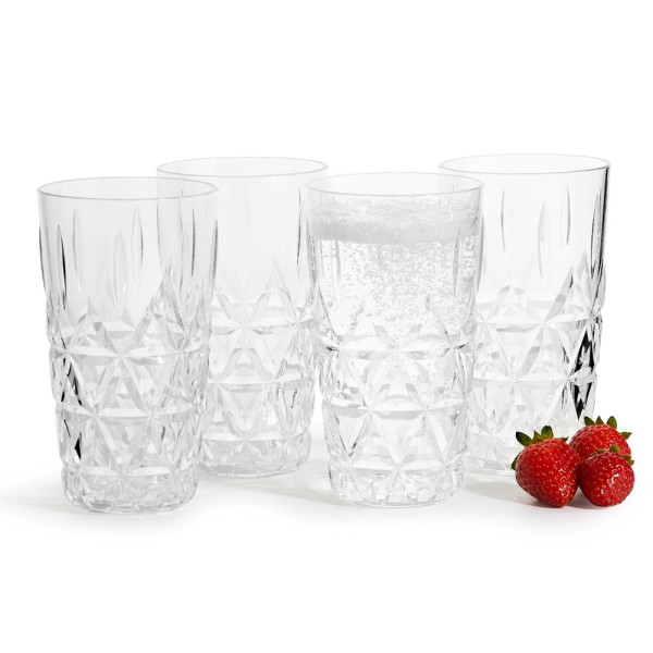 Sagaform Acryl picknickbekers 400ml set van 4