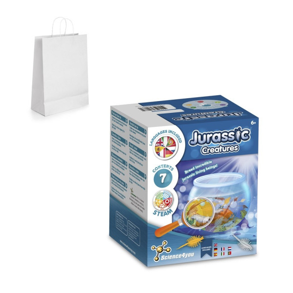 Jurassic Pets Kit III. Educatief spel geleverd met een kraftpapier cadeauzakje (90 g/m²)