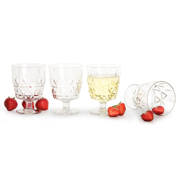 Sagaform Acryl picknickglas, 300ml set van 4