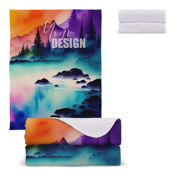 Polar fleece deken sublimatie 130x170 cm 290g/m²