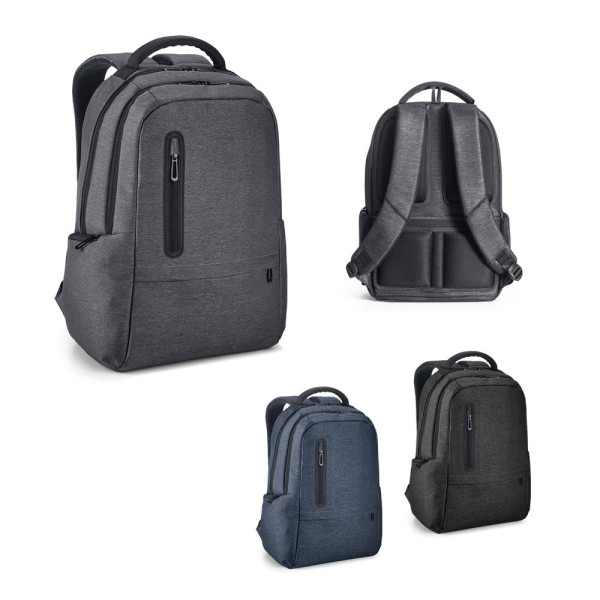 RE-BOSTON. 2-Tone gerecycled nylon waterdichte laptoprugzak met 210D gerecycled polyester compartime