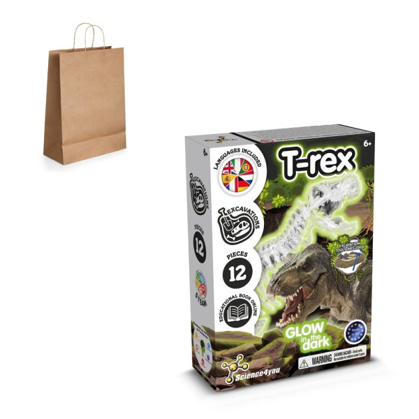 Fossil Excavation Kit III. Educatief spel geleverd met een kraftpapier cadeauzakje (115 g/m²)