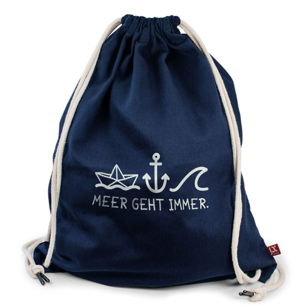 DURBAN - Katoenen rugzak/tas met trekkoord