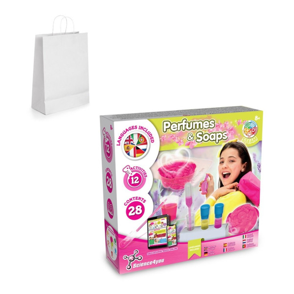 Perfume & Soap Factory Kit II. Educatief spel geleverd met een kraftpapier cadeauzakje (90 g/m²), ui