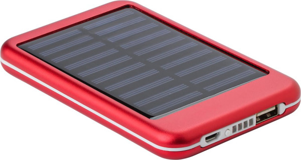 Aluminium solar powerbank Drew