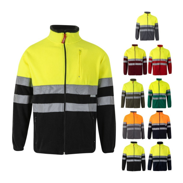 VL EROS. Tweekleurig fleecejack (280g/m²) van polyester (100%)