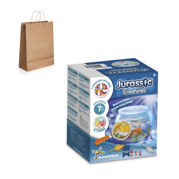 Jurassic Pets Kit II. Educatief spel geleverd met een kraftpapier cadeauzakje (115 g/m²), uit FSC™ g